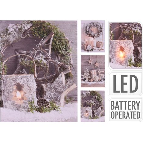 Immagine di Natale LED 15x20cm Modelli assortiti