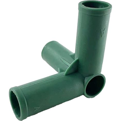Connecteur de Structure de Serre - 19 mm - Pour Tubes en PVC ou Métal - Vert - 8 Pièces (1/4)