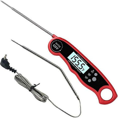 Thermomètre numérique de four à double sonde avec fonction alarme, idéal pour la cuisson de la viande et des aliments.-AquaForge (1/5)