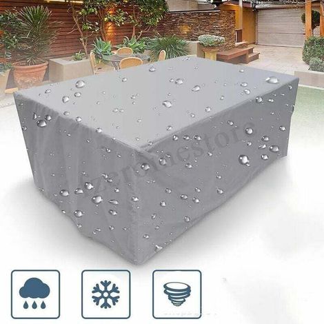 [NEVER USED] Garden Furniture Cover, Rectangular for Garden Table Furniture Set, Snow Protection Waterproof Dustproof Anti-UV Breathable, Waterproof and Winterproof Oxfo 21014080cm