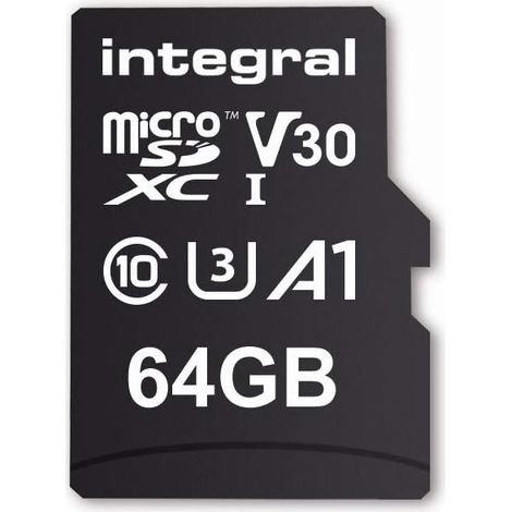 64 gb di scheda di memoria microsdhcxc v30 uhs i u3 ad alta velocita