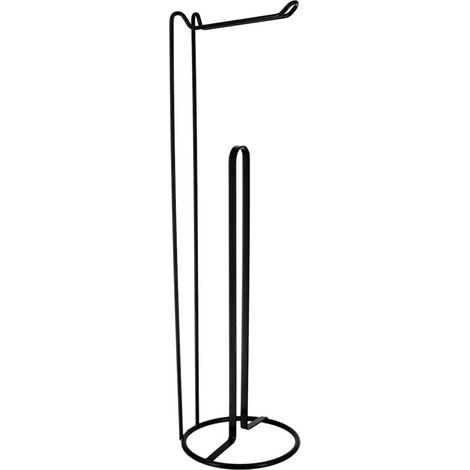Derouleur et reserve papier wc metal - noir -