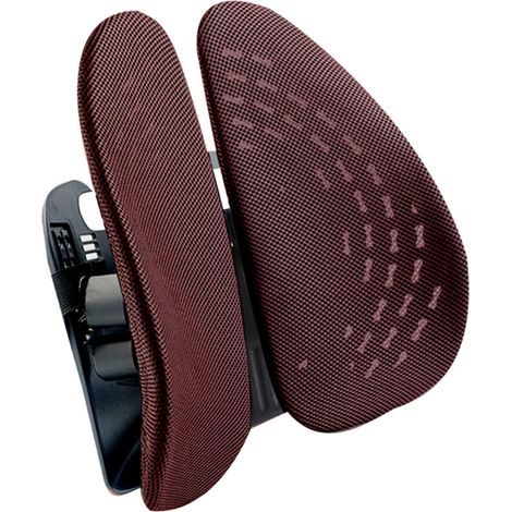 Coussin Lombaire pour Chaise, Soutien Dossier Respirant en Maille Ergonomique Réglable, Relaxation pour Bureau Voiture, Marron (1/5)