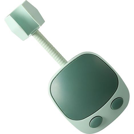 Supporto regolabile per soffione doccia, tubo metallico rivestito in gomma, non richiede foratura, supporto adesivo per soffione doccia da parete. (1/5)