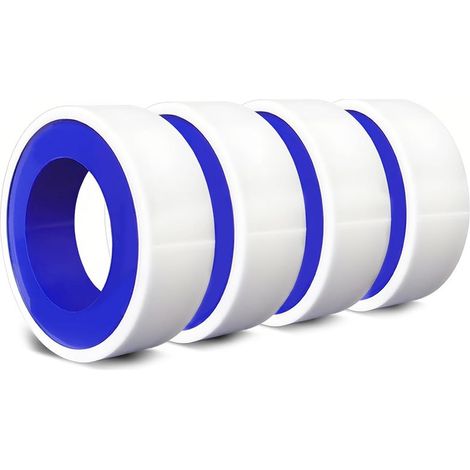 Lot de 4 Ruban d'Étanchéité en téflon, 10m x 12mm, Ruban d'Étanchéité Plomberie, PTFE éTanche Scotch Pour Travaux Plomberie Douche Baignoire Robinetterie Tuyau Joint Rondelle (1/5)
