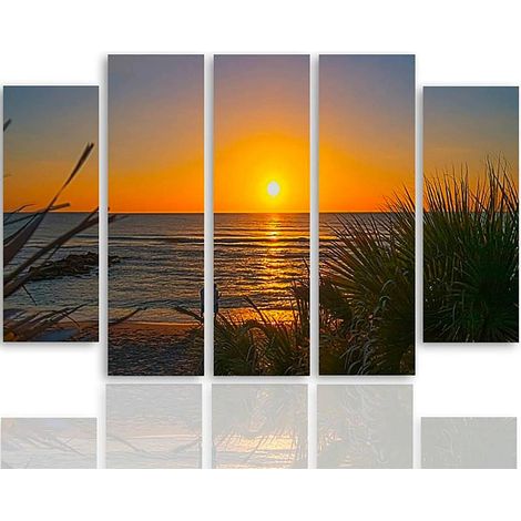 Tableau coucher de soleil sur la plage 2 - 150 x 100 cm (1/5)