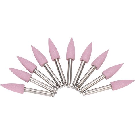 Lot de 10 fraises de polissage dentaire à basse vitesse, embouts de forage, rose 406 (1/5)