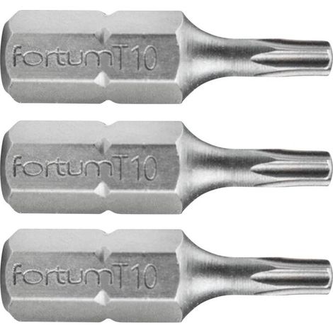 FORTUM TORX-Spitze, 3er-Set, T 10 x 25 mm, S2 4741410