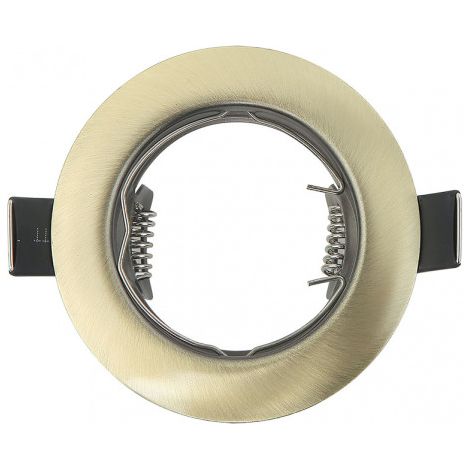 FAB 14428FR14  Incasso Magura 1xgu10 Tondo Cuoio 2,5x8x8 Cm Taglio 7 Portalampade Inclusi