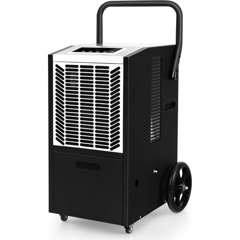 Déshumidificateur 66 L/jour avec pompe intégrée, minuterie 24 h et redémarrage mémoire pour sous-sol, chantier et restauration (1/5)