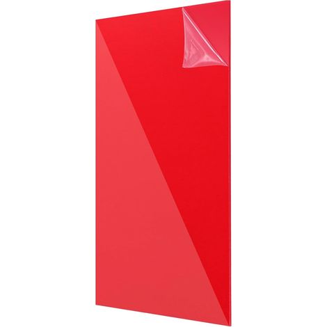Plaques acryliques 12x8 pouces 1/8 pouce-3mm Rouge transparent (1/5)