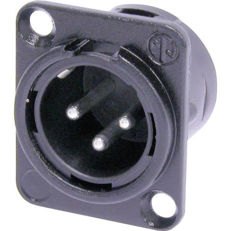 XLR embase mâle, contacts droits Neutrik NC3MDL1BAG Nombre de pôles: 3 noir 1 pc(s) D27625 (1/2)