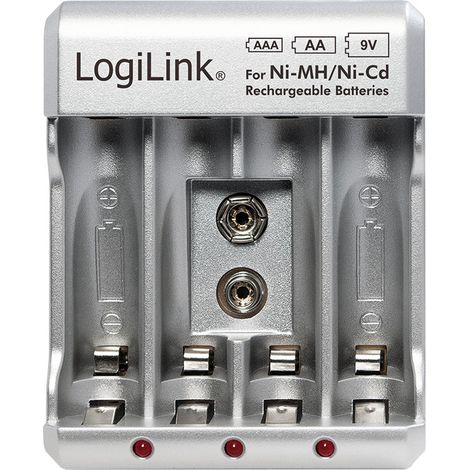 Ladegerät für AA/AAA/9V Ni-MH/Ni-Cd-Akkus, Logilink