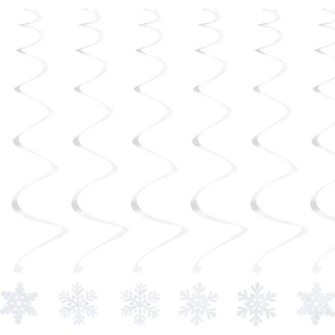12 Stück baumelnde Schneeflockenwirbel