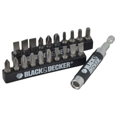 Jeu de 20 tournevis avec adaptateur magnétique - Noir+Decker A7074-XJ (1/5)
