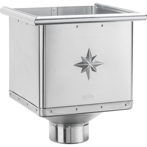 Grömo Zink-Wasserfangkasten 100mm, 240x288x240mm, kubisch 63180 (1/5)