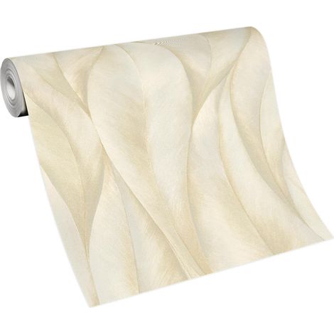 Papier peint brique beige moderne – Tapisserie intissée pour cuisine et salon – Résistant à l'humidité pour salle de bain – Bricoflor (1/5)