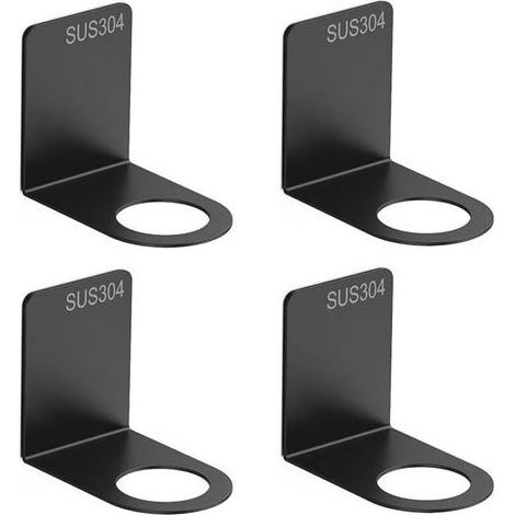 Lot de 4 porte-bouteilles de savon, support mural pour distributeur de pompe, grande taille, sans perçage, adhésif, crochet pour mur de douche, compatible avec les distributeurs de savon, diamèt (1/4)