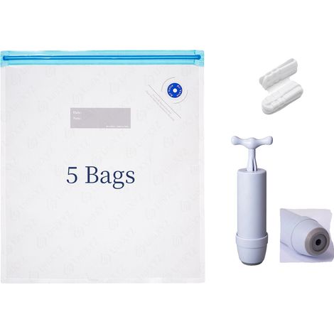 Bolsas de filamento para aspiradora, protección eficaz contra la humedad, compatibilidad versátil, 5 bolsas - Bomba manual, sin enchufe. (1/2)