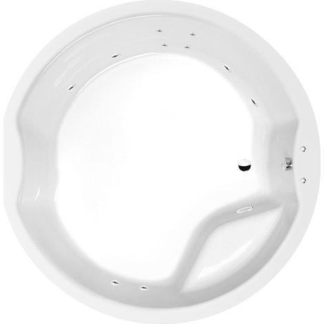 Baignoire balnéo ROYAL RONDE, 172x172x49cm, Active Hydro, chrome (1/2)