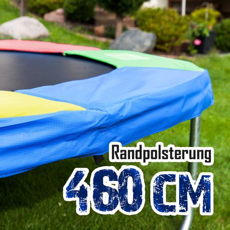 460cm Randpolsterung Gepolsterte Federabdeckung Rahmenpolsterung für 460cm Trampoline Breite 28cm Stärke 18mm in Bunt