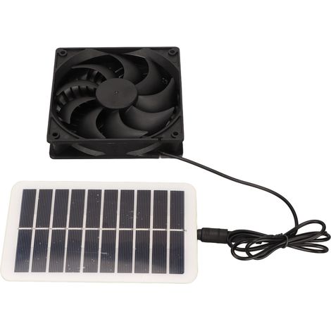 Ventilateur Solaire 15W Portable pour Maisons d'Animaux et Camping-Cars - Élimination des Odeurs et Économie d'Énergie