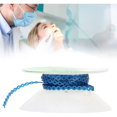 Élastique orthodontique coloré pour appareil dentaire - Accessoire de soin dentaire en bleu foncé (1/5)