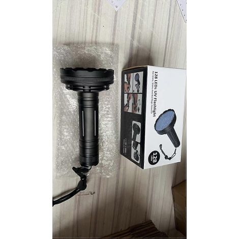 Lampe torche UV avec 128 perles de lampe UV (395 nm), classe de protection IPX4 (étanche) pour tester les résines époxy.