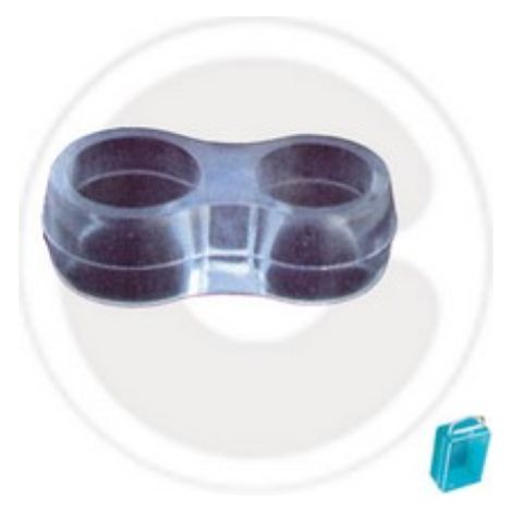 cf 4 pz paracolpi a doppio anello per maniglie in pvc trasparente paracolpo