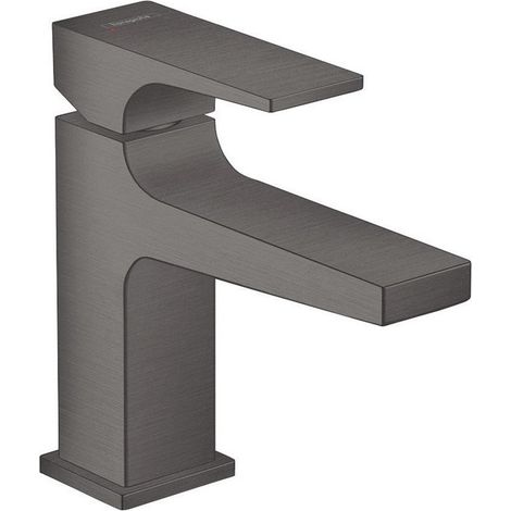 mitigeur de lavabo 100, bec court, bonde Push-Open noir chromé brossé