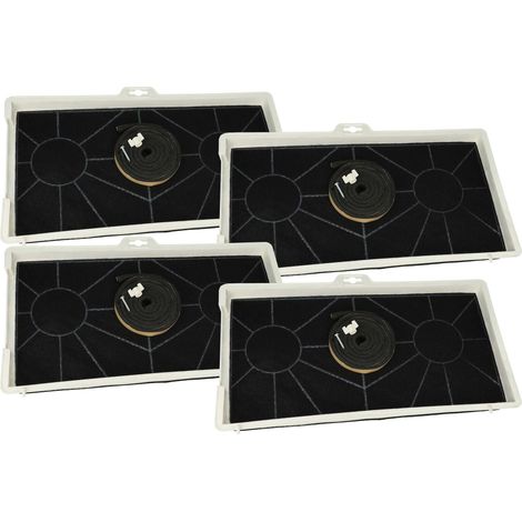vhbw 4x filtro de carbón activado reemplaza Balay 461422 / 00461422 para campanas cocina + material fijación