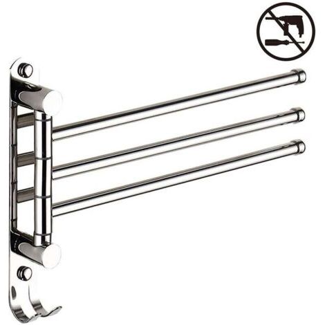 FOREHILL Porte-serviette pivotant mural en acier inoxydable, bras de tige de serviette de bain, salle de bain / cuisine pivotant porte-serviettes organisateur de Soutiende Soutien------- 3 taille de t (1/3)