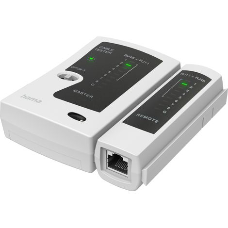 TESTEUR DE CÂBLES RÉSEAU, TESTEUR DE FILS PR 8P8C (RJ45), 6P6C OU 6P4C HAMA 00200778 (1/5)