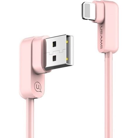 Usams U-flow Lightning-Kabel 1,2 m 2 A Pink IPUSBCY03 (US-SJ165) (1/2)