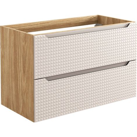 Meuble sous-vasque 90 cm - H 57 x L 90 x P 46 cm - Splendor Beige - Livraison gratuite