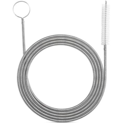 HONORNIC - Brosse de nettoyage de tuyau flexible, outil de nettoyage de trou de drainage fin (1/3)