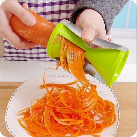 Multifunktions-Spiralschneider für Gemüse, Zucchini, Spaghetti und Nudeln – grünes Küchenwerkzeug (1/5)