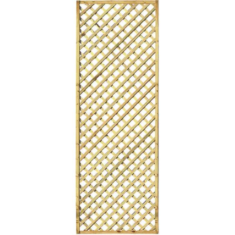 Zest 3 x Hillside Diamond Wooden Trellis 1.83m x 0.6m 2ft Garden Screen Support (1/2)