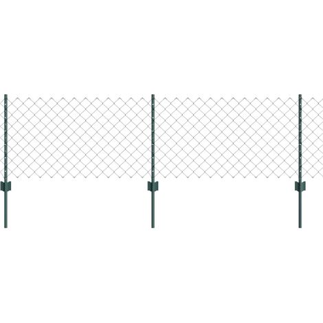 Maison Exclusive - Kettenzaun mit Pfosten 25 x 0,6 m (B x H)