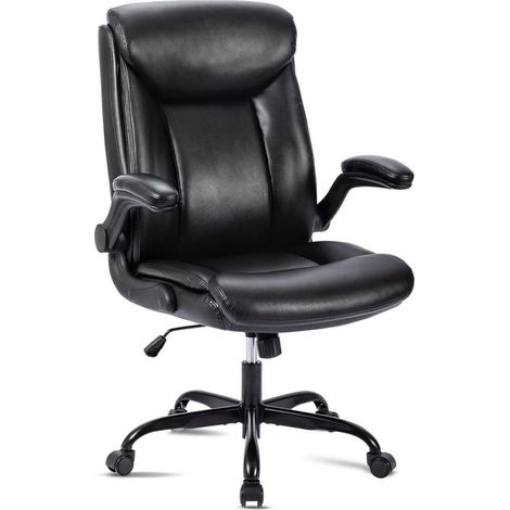 Bürostuhl Ergonomischer Schreibtischstuhl PU Leder Drehstuhl höhenverstellbar (1/5)