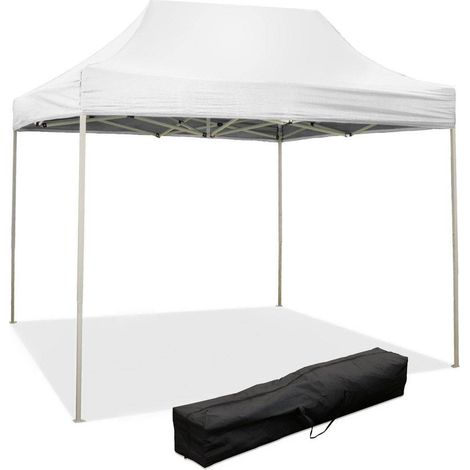 Tonnelle pliante 3x2m – Cadre en acier traité antirouille – Toit en Oxford 600D imperméable et anti-UV – Système d'ouverture rapide – Evergreen (1/8)
