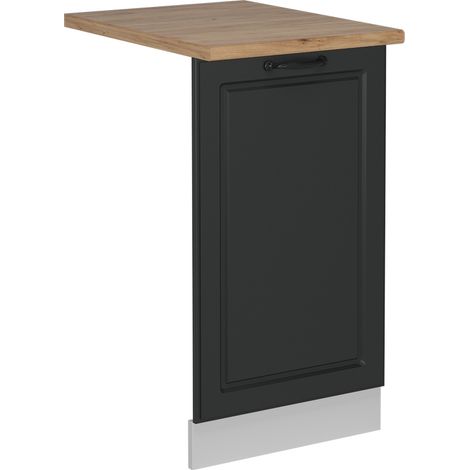 Façade de lave-vaisselle R-Line, Anthracite campagne, 45cm , PT Chêne, Vicco