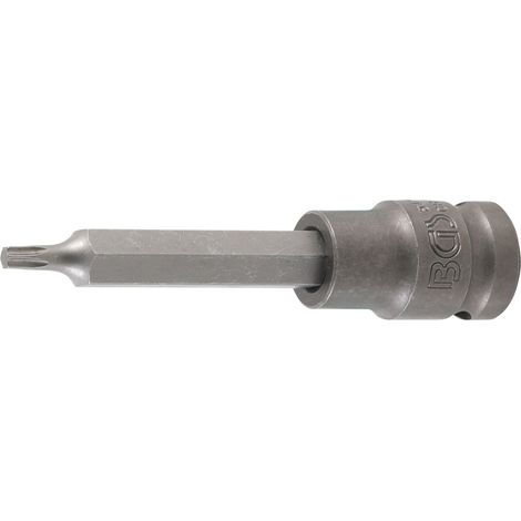 BGS Inserción de broca de potencia longitud 100 mm accionamiento cuadrado interior 12,5 mm (1/2") perfil T (para Torx) T25 - 5470