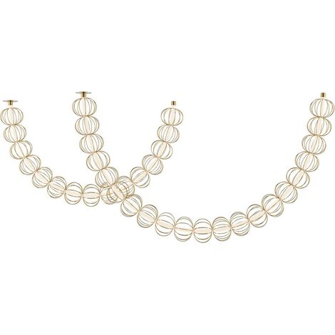 Maytoni Golden Cage Plafonnier LED semi-encastré moderne intégré, doré, 3 000 K, 6 400 lm