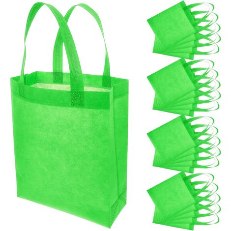 INOOMP Lot de 30 grands sacs courses en tissu non tissé , réutilisables et munis poignées , 25 x 10