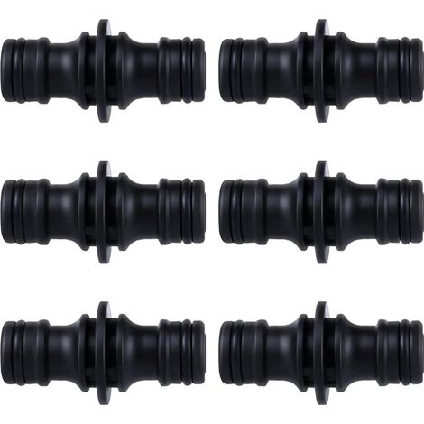 6 pièces Raccords de Tuyau D'arrosage Double 1/2", Connecteur Tuyau Arrosage, Raccordement de Deux Tuyaux pour l'extension, Même avec Une Pression d'eau élevée (1/5)