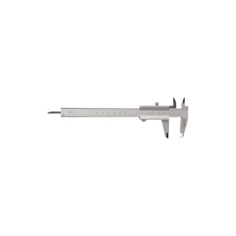 Pied à coulisse de poche DIN 862 150mm av.vis blocage pointes carrées pour gauchers TECWERK (1/4)