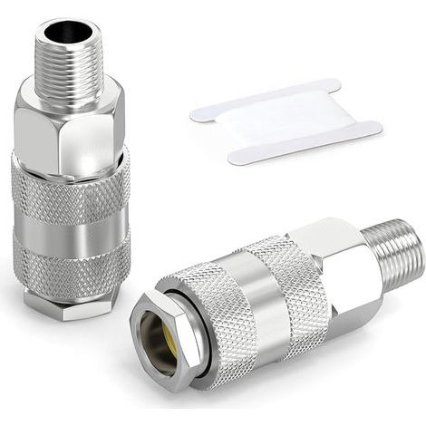 Stück 1/4-Zoll-Druckluftschlauchverbinder, 1/4"-BSP-Außengewinde-Euro-Druckluftkompressoranschlüsse, Schnellkupplungen für Druckluftschläuche, Druckluftkupplung (1/5)