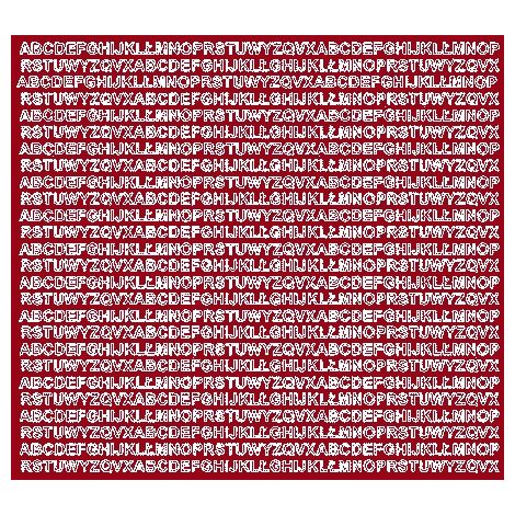 Letras adhesivas autoadhesivas de 5 mm, color rojo oscuro brillante. (1/2)