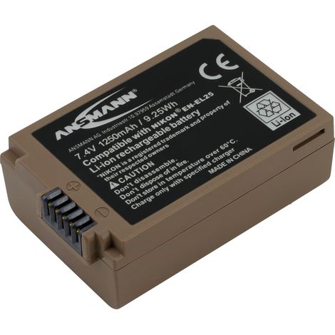 Batterie ANSMANN A-Nik EN-EL25, avec port USB-C et grande capacité (1/5)